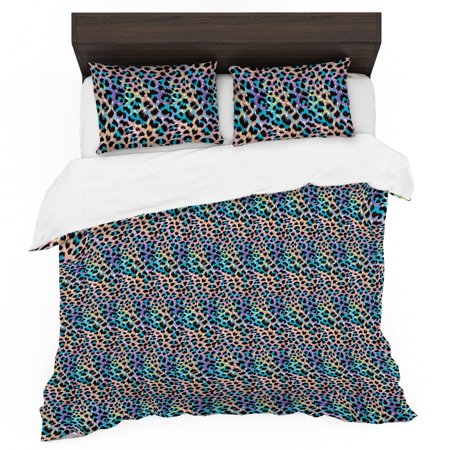 Glam Leopard Fur Duvet Cover Set