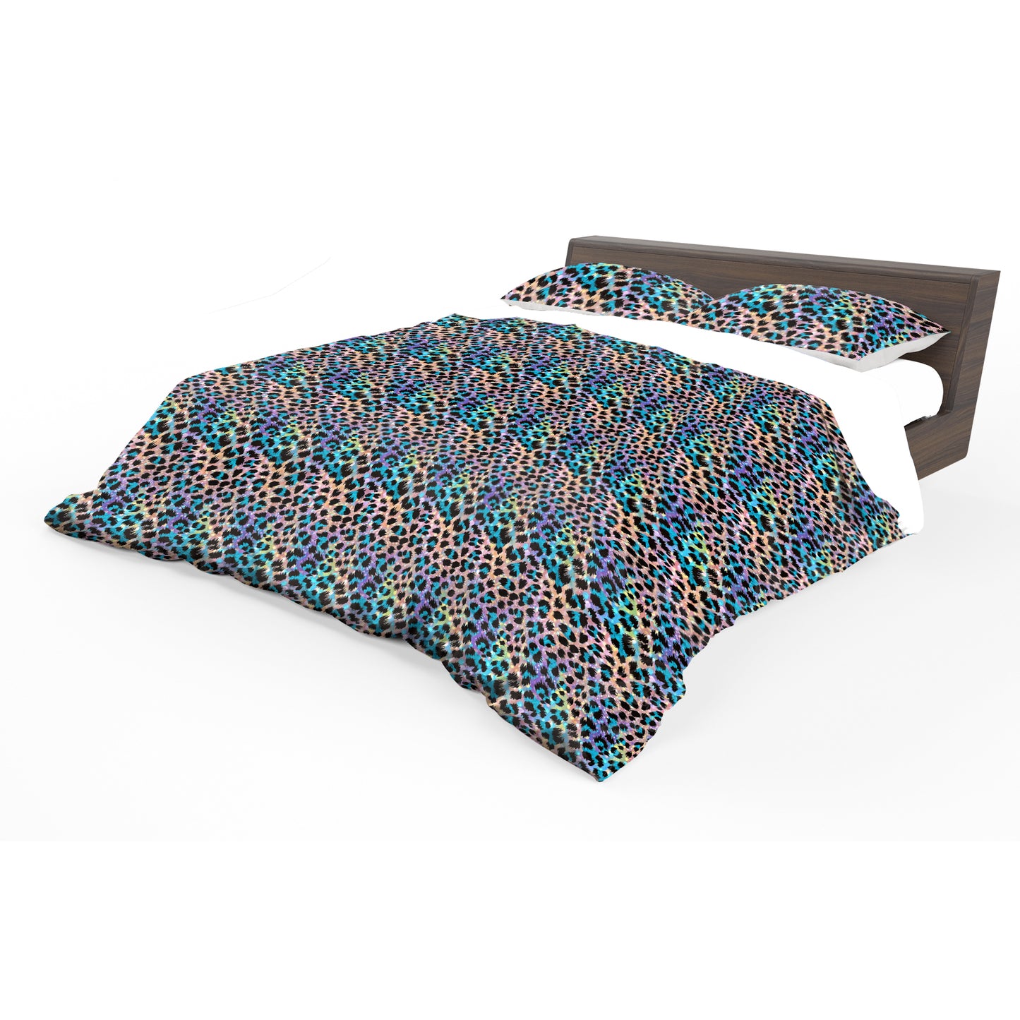 Glam Leopard Fur Duvet Cover Set