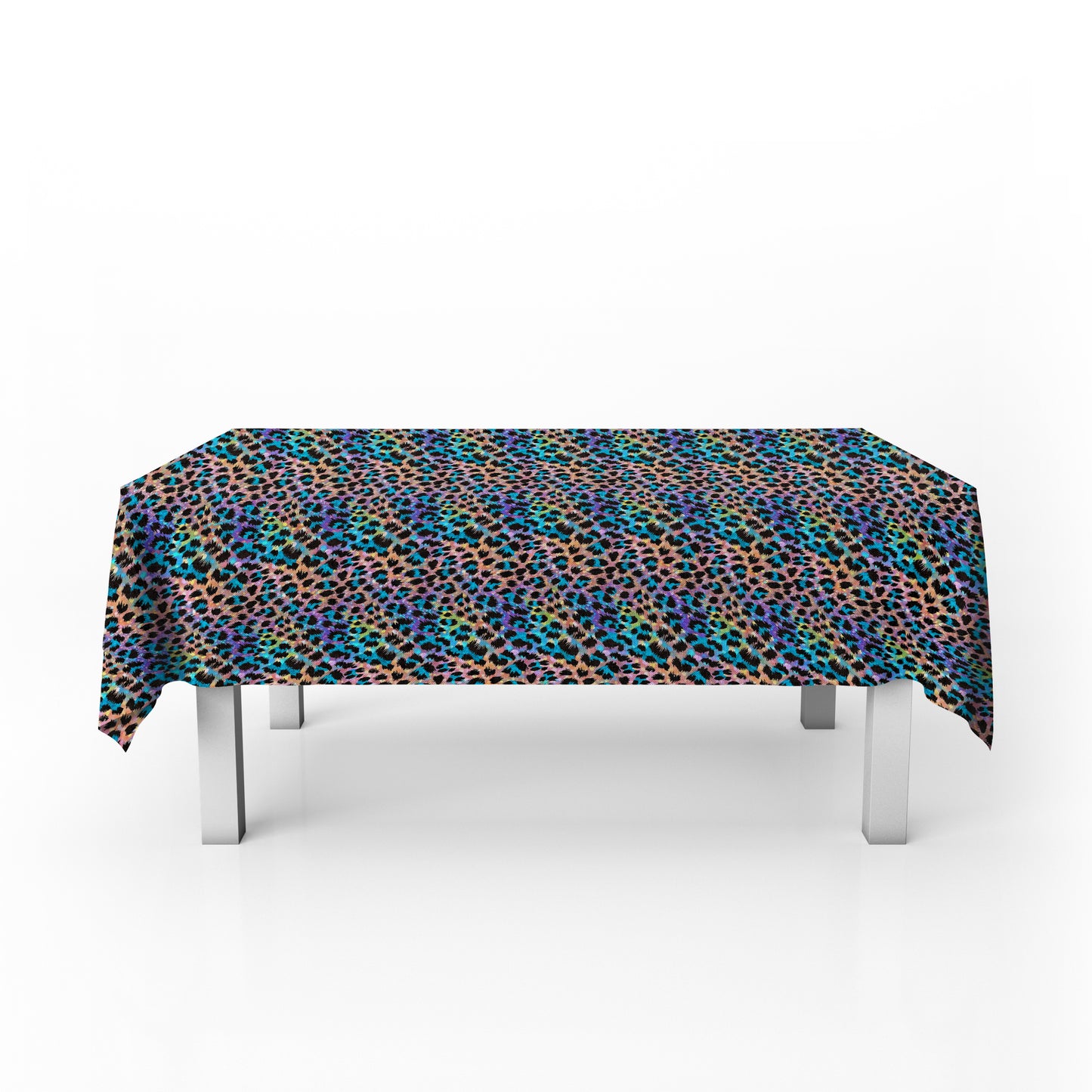 Glam Leopard Fur Rectangle Tablecloth