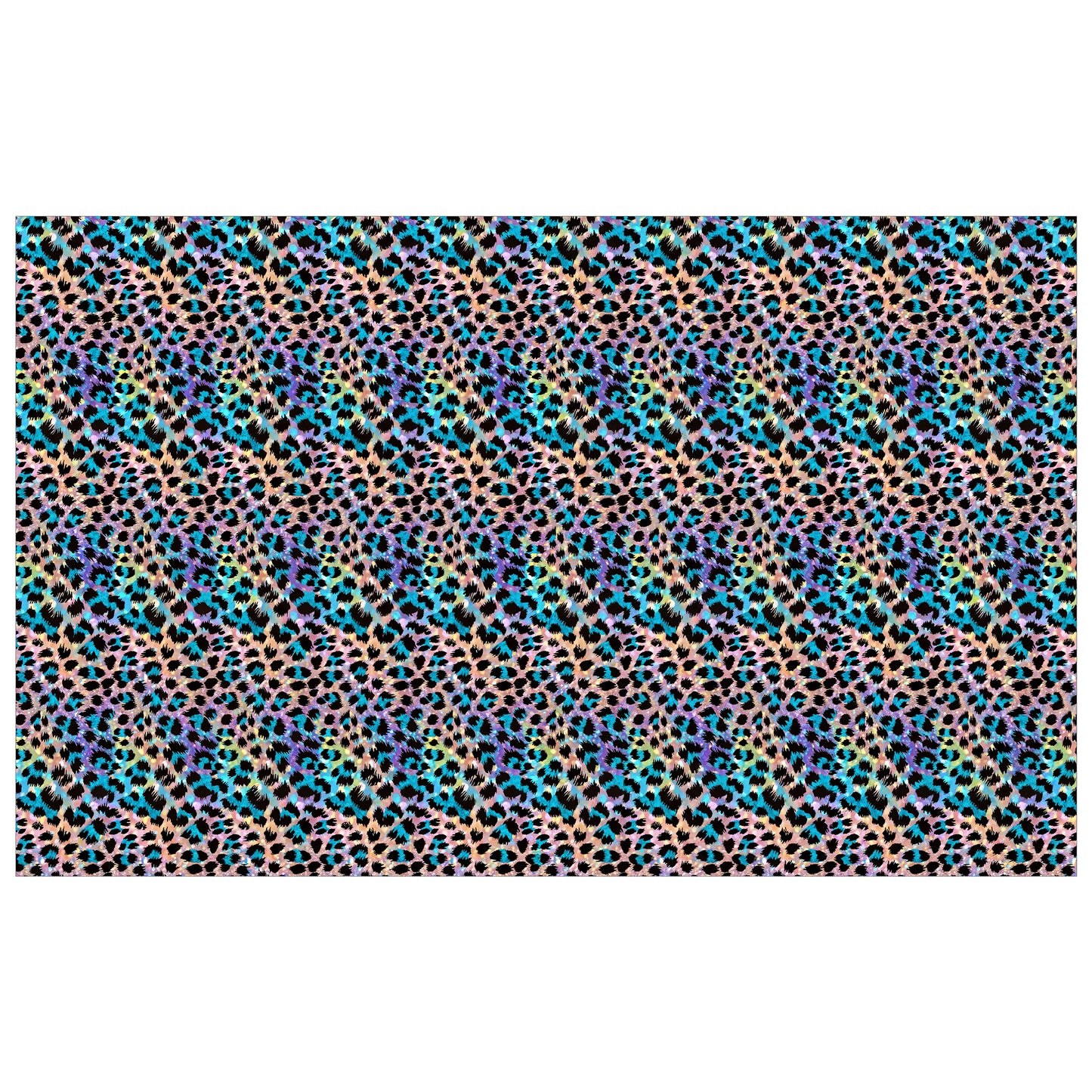 Glam Leopard Fur Rectangle Tablecloth