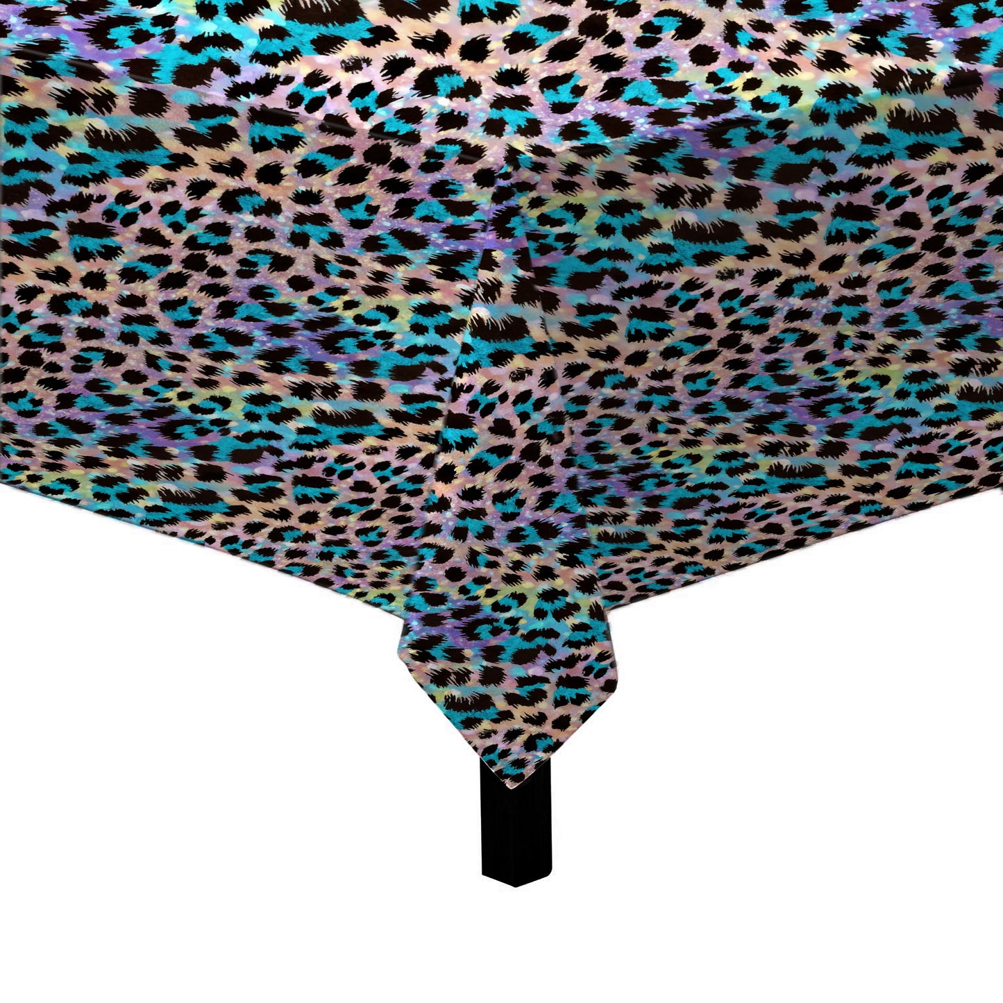 Glam Leopard Fur Square Tablecloth