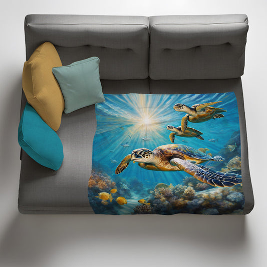 Gliding Serenity Light Weight Fleece Blanket by Nathan Pieterse