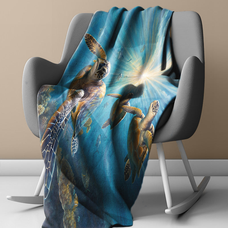 Gliding Serenity Light Weight Fleece Blanket by Nathan Pieterse