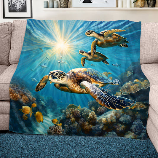 Gliding Serenity Light Weight Fleece Blanket by Nathan Pieterse