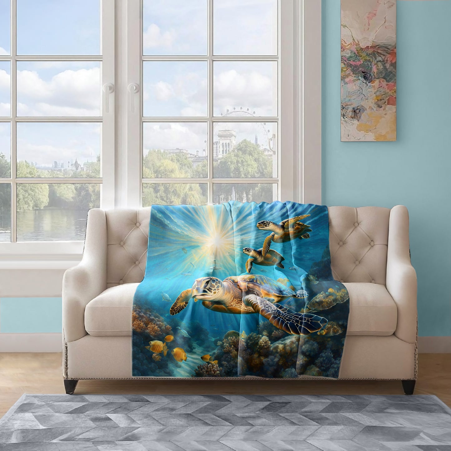Gliding Serenity Light Weight Fleece Blanket by Nathan Pieterse