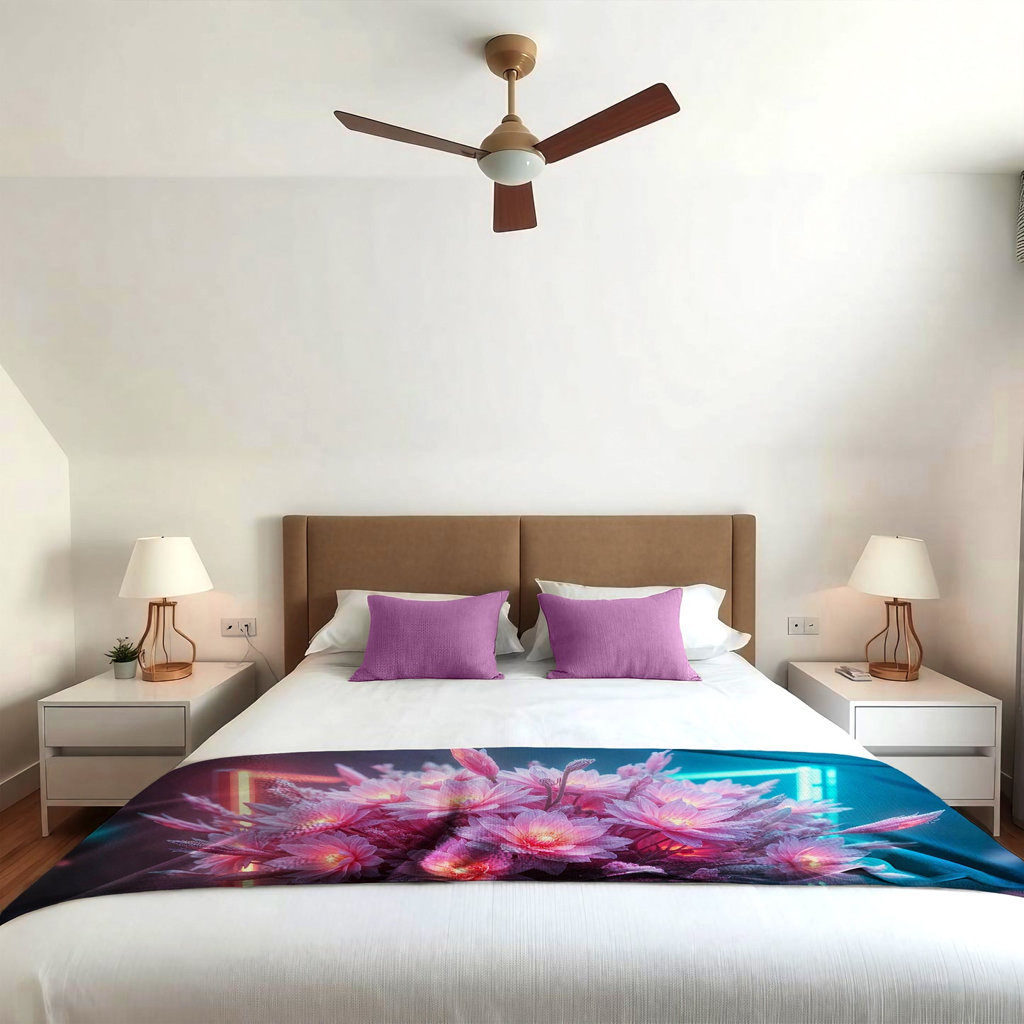 Glowing Daisies Bed Throw