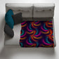 Glowing Spiral Light Weight Fleece Blanket