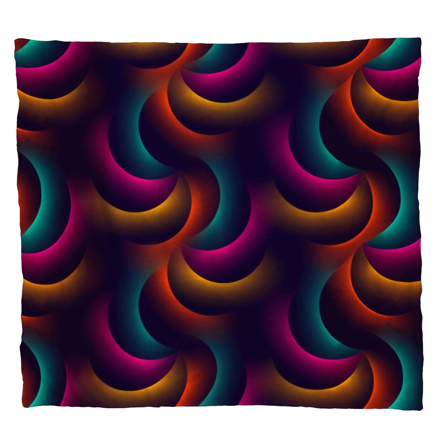 Glowing Spiral Light Weight Fleece Blanket