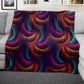 Glowing Spiral Light Weight Fleece Blanket