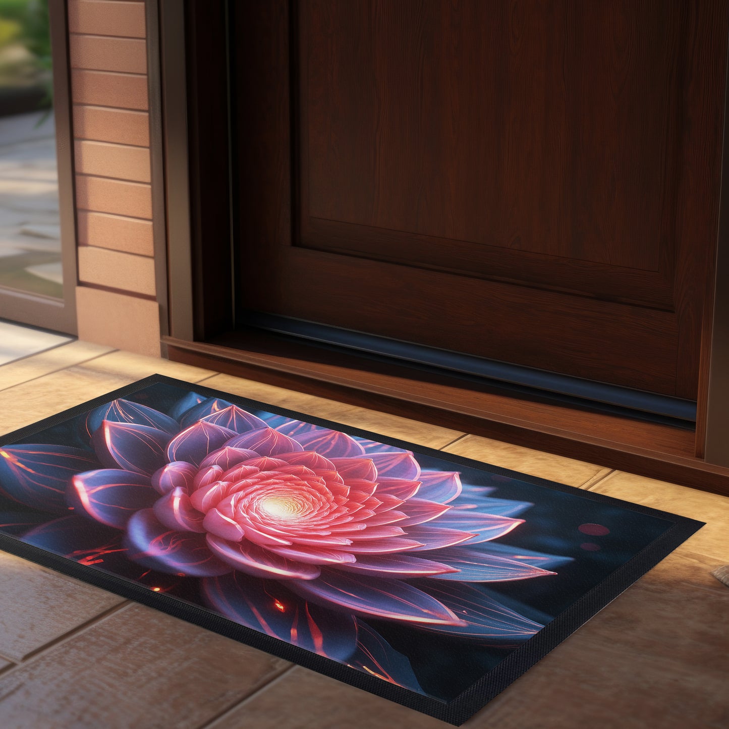 Glowing Succulent Door Mat