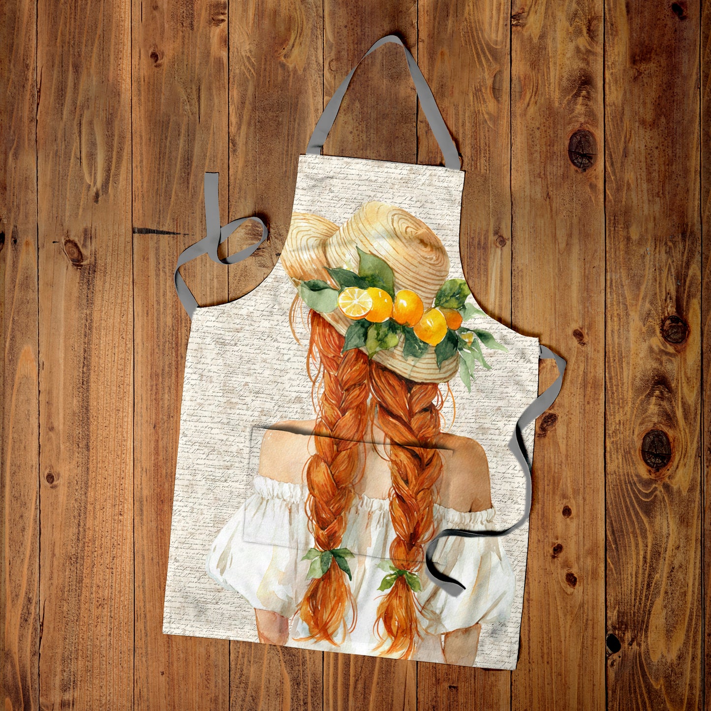 Gnger Braids Girl Apron by Mark van Vuuren