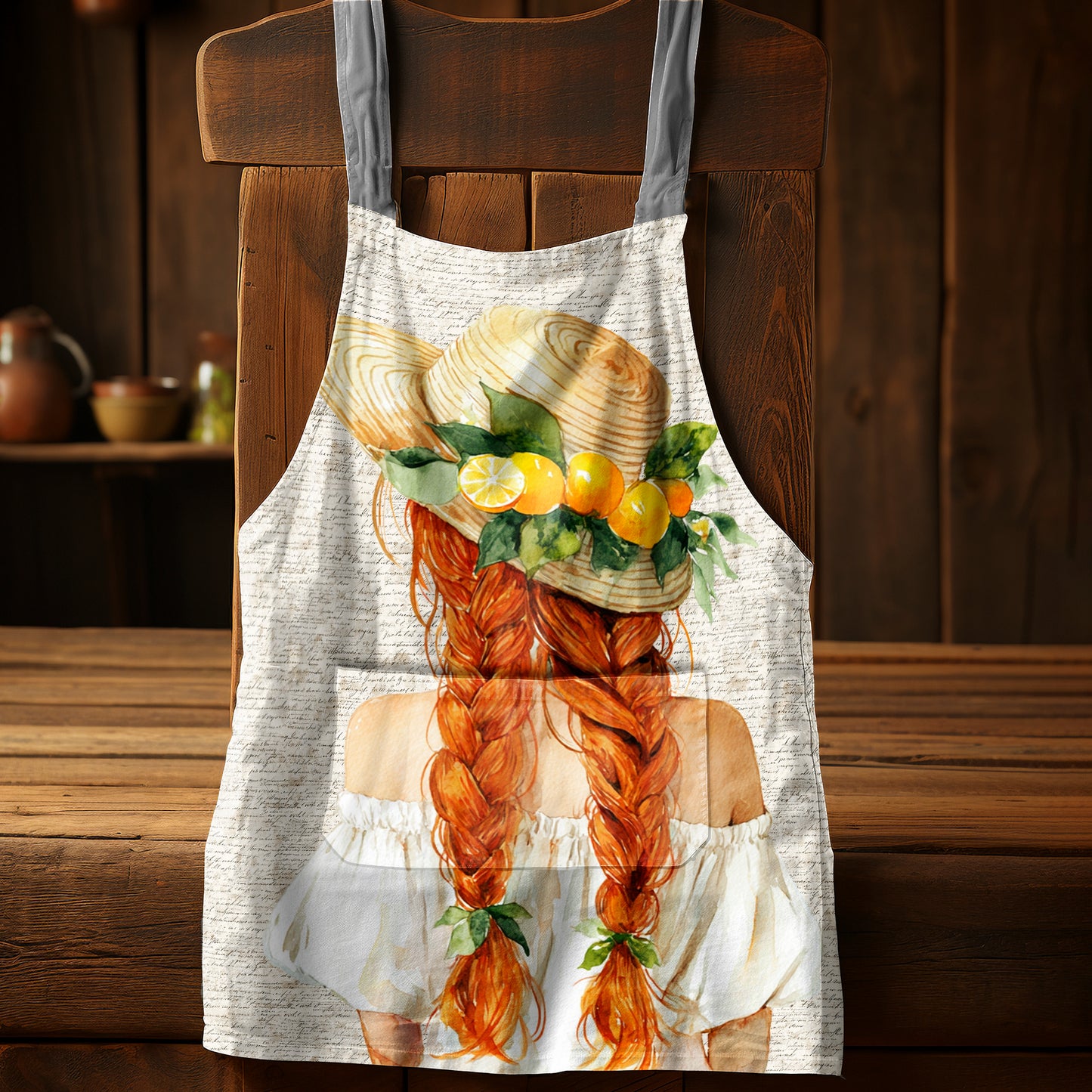 Gnger Braids Girl Apron by Mark van Vuuren