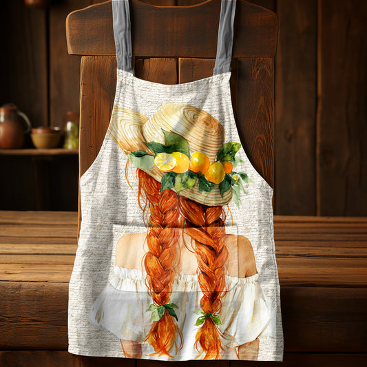 Gnger Braids Girl Apron by Mark van Vuuren
