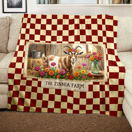 Goat Farm Light Weight Fleece Blanket