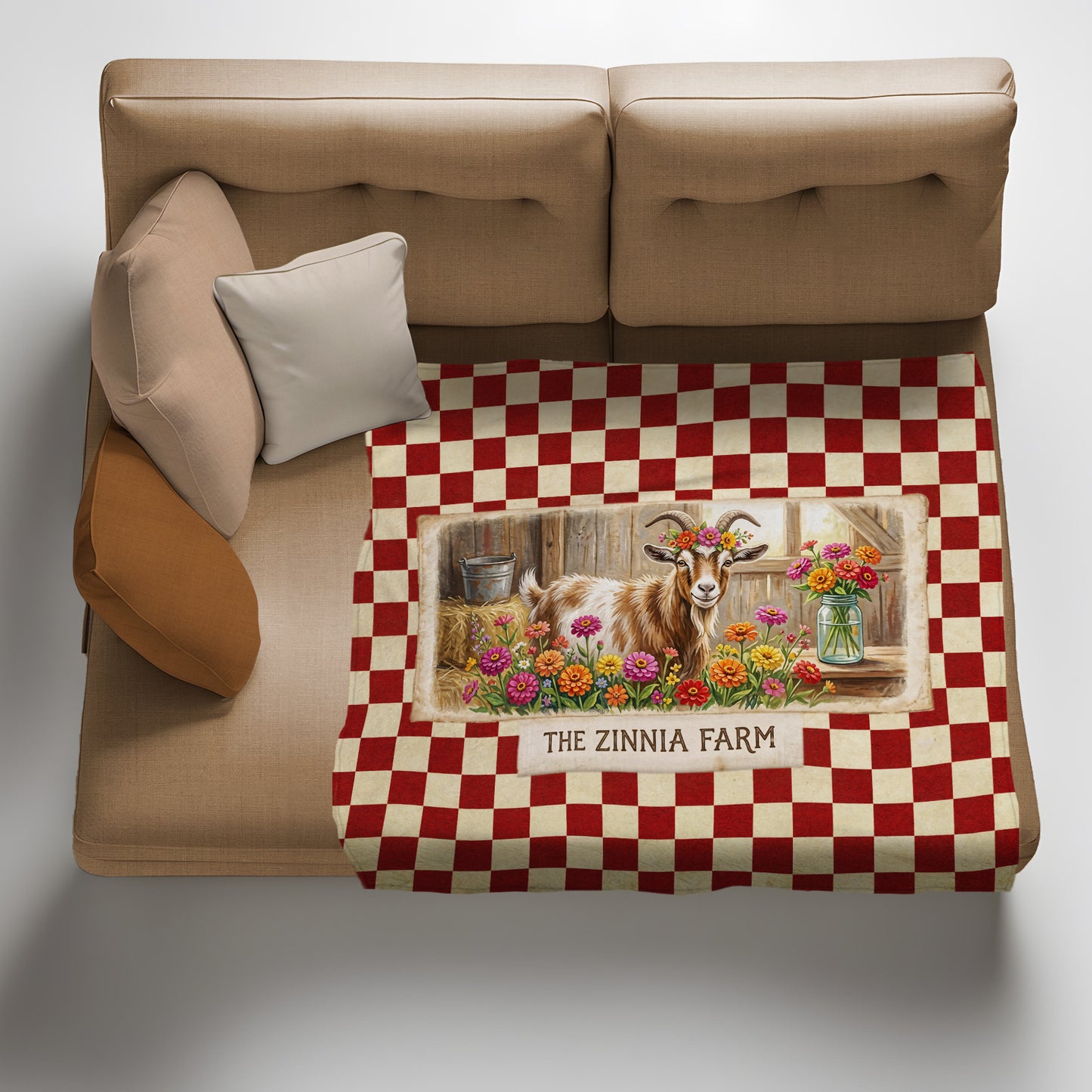 Goat Farm Light Weight Fleece Blanket