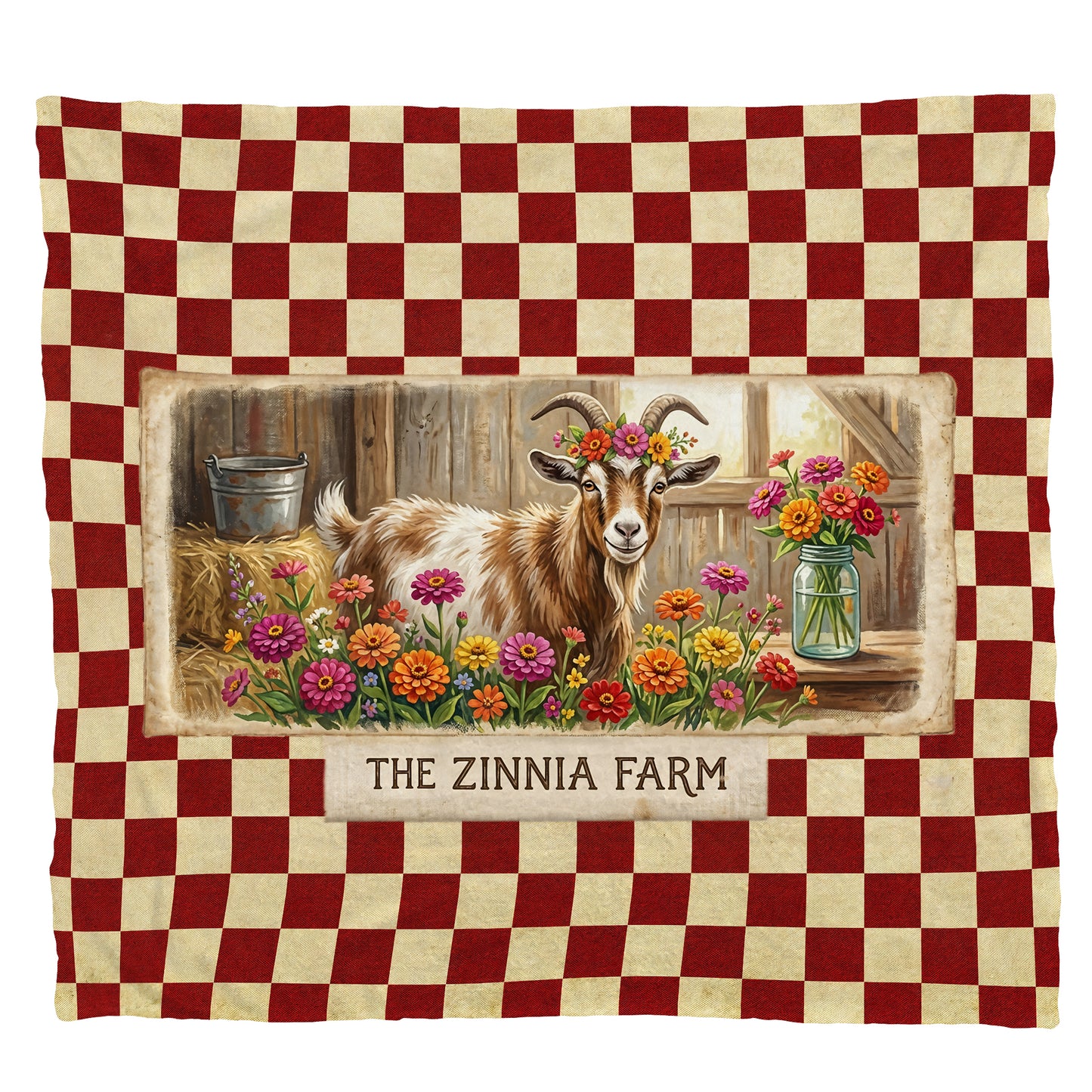 Goat Farm Light Weight Fleece Blanket