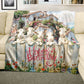 Goats Happy Birthday Light Weight Fleece Blanket