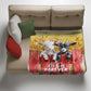 Goats in Love Light Weight Fleece Blanket