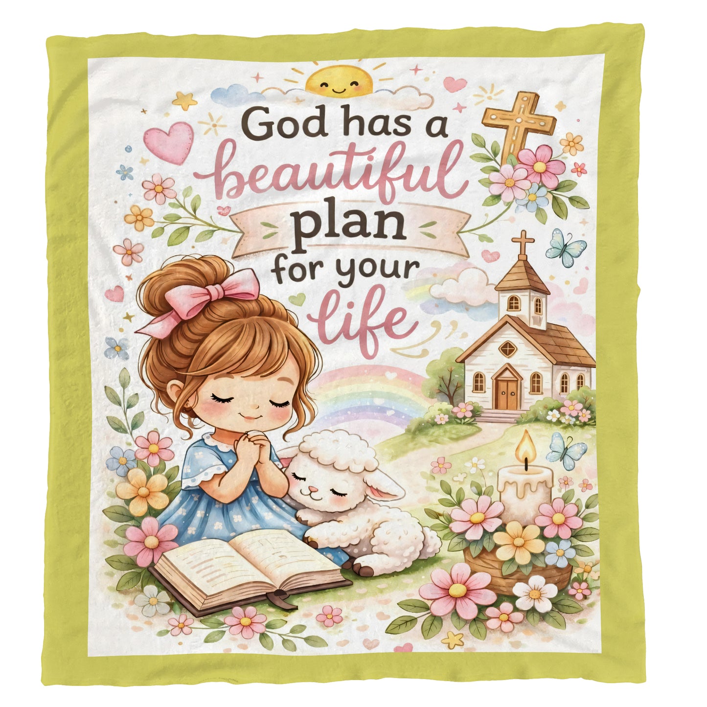 God's Plan Light Weight Fleece Blanket
