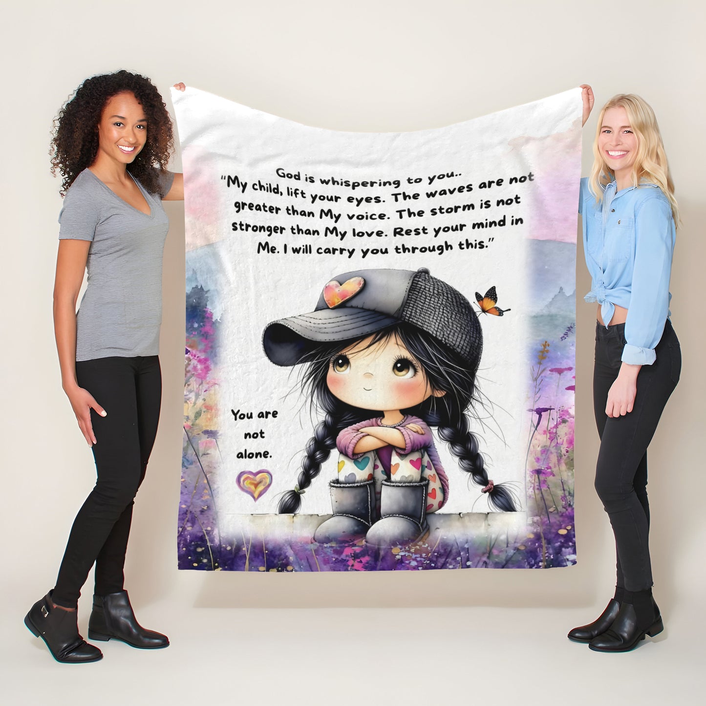 God is Whispering Light Weight Fleece Blanket