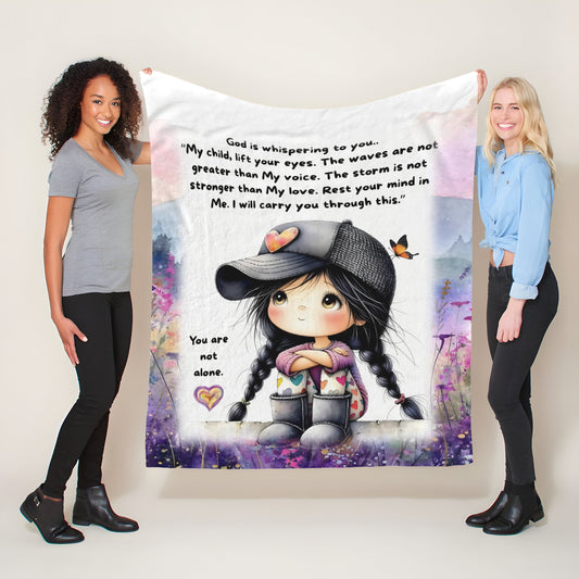 God is Whispering Light Weight Fleece Blanket