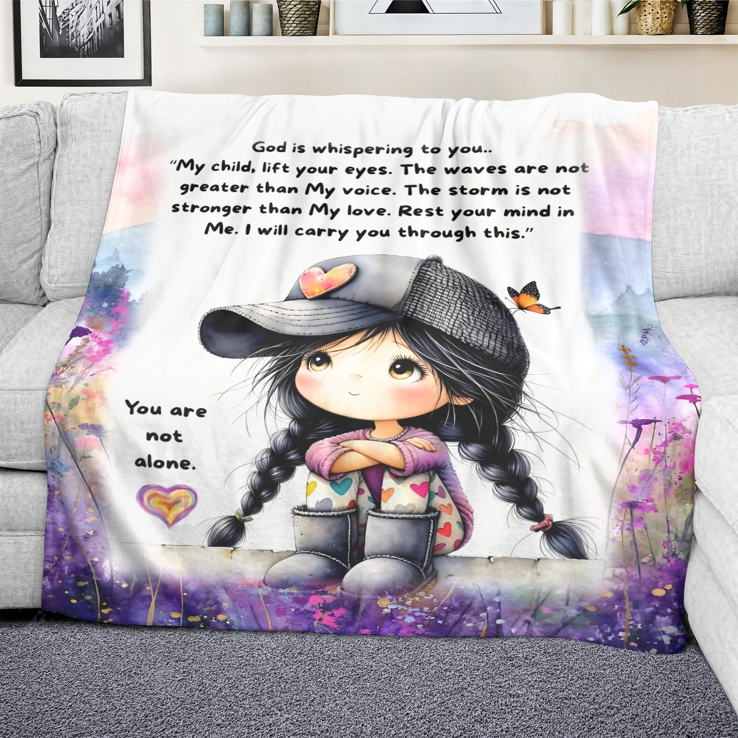 God is Whispering Light Weight Fleece Blanket