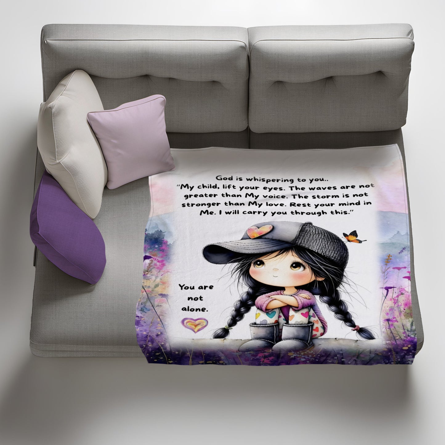 God is Whispering Light Weight Fleece Blanket
