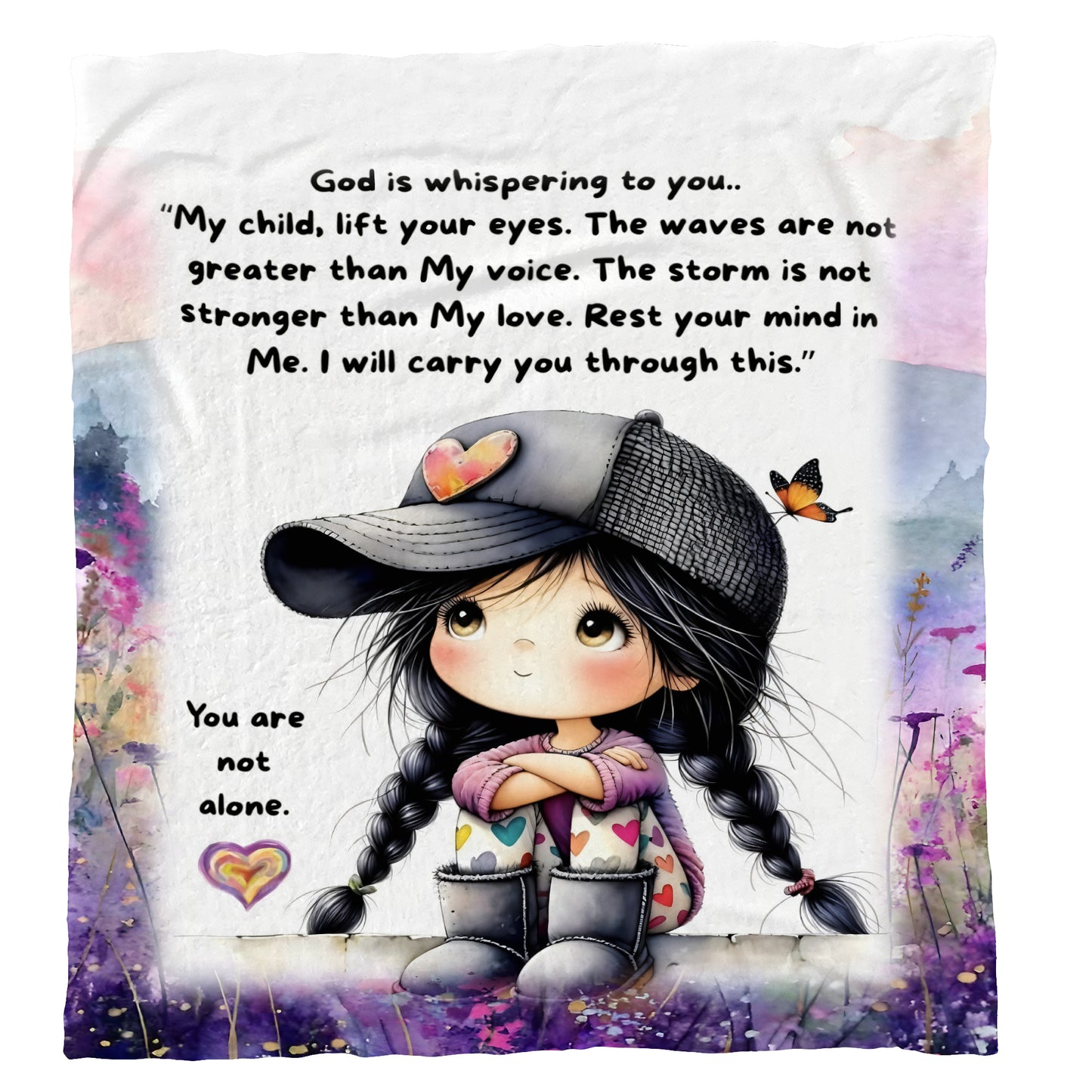 God is Whispering Light Weight Fleece Blanket