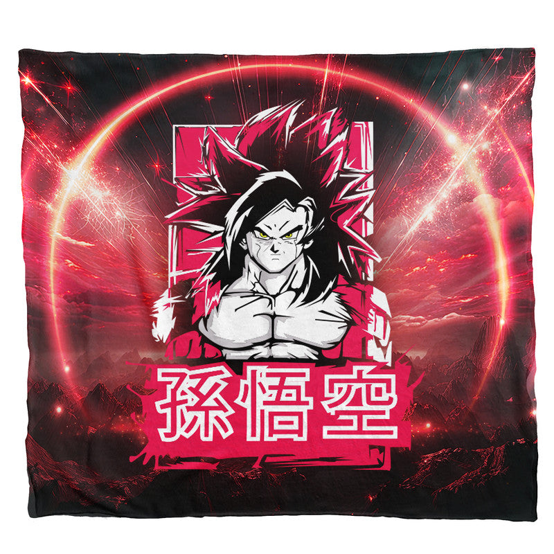 Goku SSJ4 Light Weight Fleece Blanket