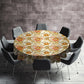 Gold Embossed Round Tablecloth