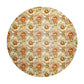 Gold Embossed Round Tablecloth