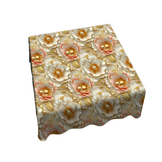 Gold Embroidery Square Tablecloth