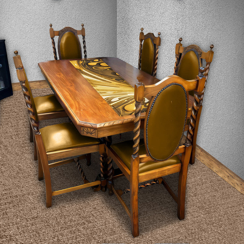 Gold Spill 160cm Table Runner