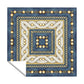 Gold Chain and Pearl Pattern on Blue Square Tablecloth