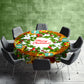 Gold Christmas Round Tablecloth