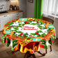 Gold Christmas Round Tablecloth