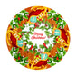 Gold Christmas Round Tablecloth