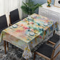 Gold Leaves Rectangle Tablecloth