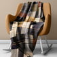 Gold Rust Charcoal Light Weight Fleece Blanket by Wikus Schalkwyk