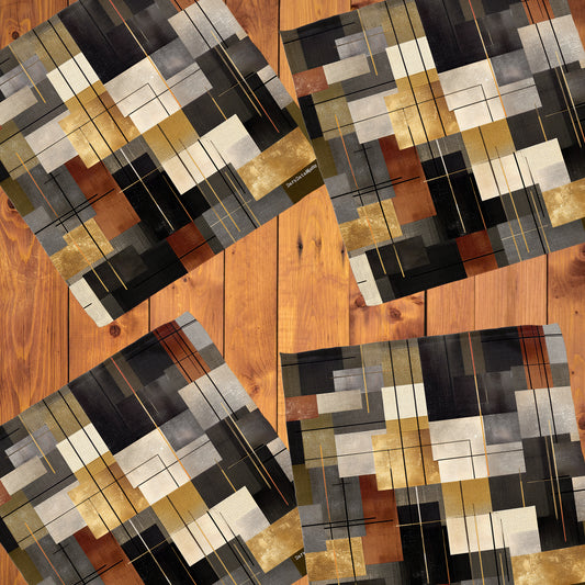 Gold Rust Charcoal Napkins by Wikus Schalkwyk