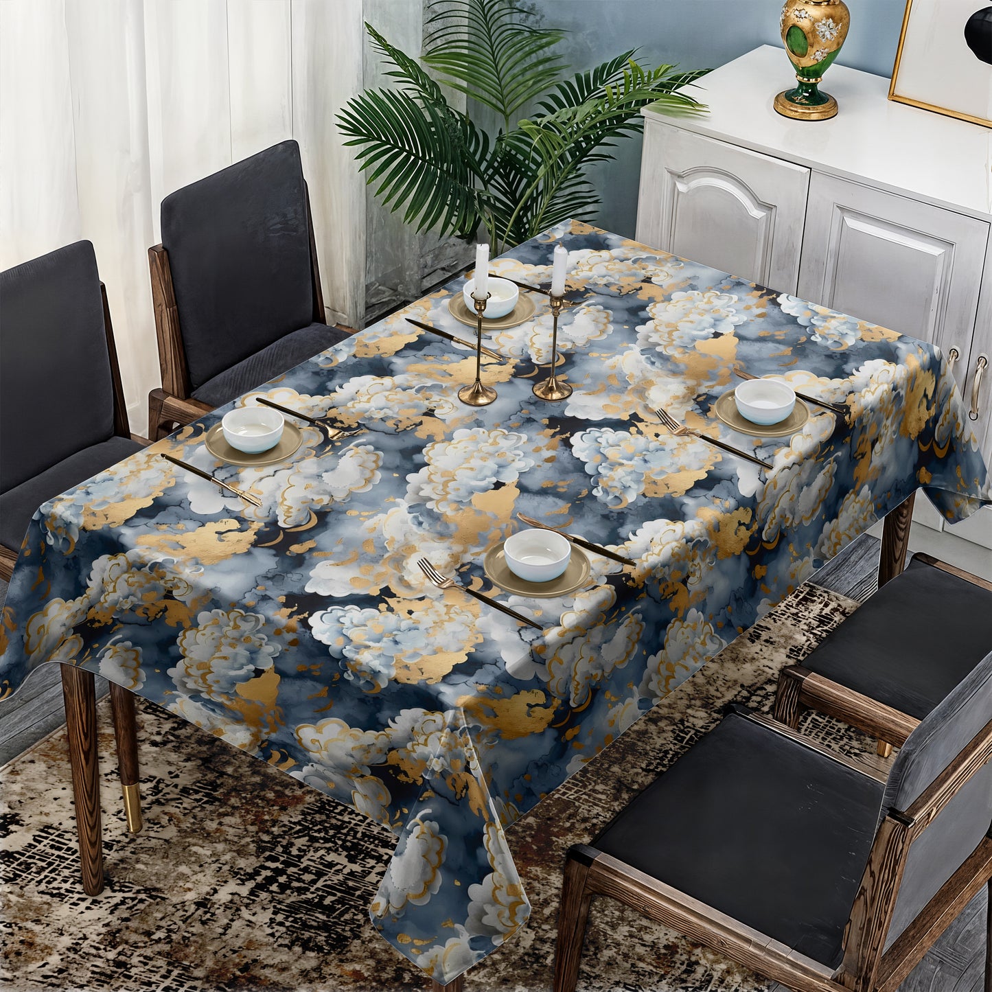 Gold Touch Rectangle Tablecloth