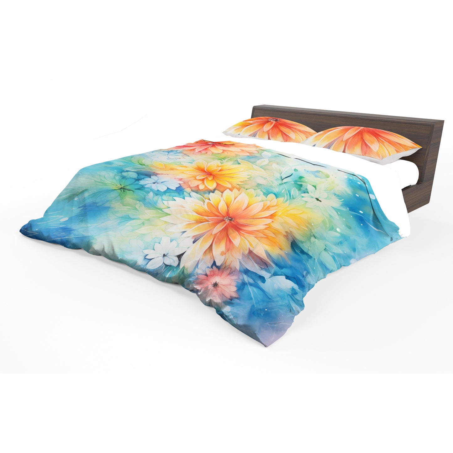 Gold & Aqua Delight Duvet Cover Set