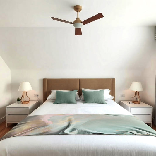 Gold Shadow Light Bed Throw