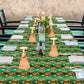 Gold and Green Rope Flower 3m Rectangle Tablecloth