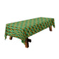 Gold and Green Rope Flower 3m Rectangle Tablecloth
