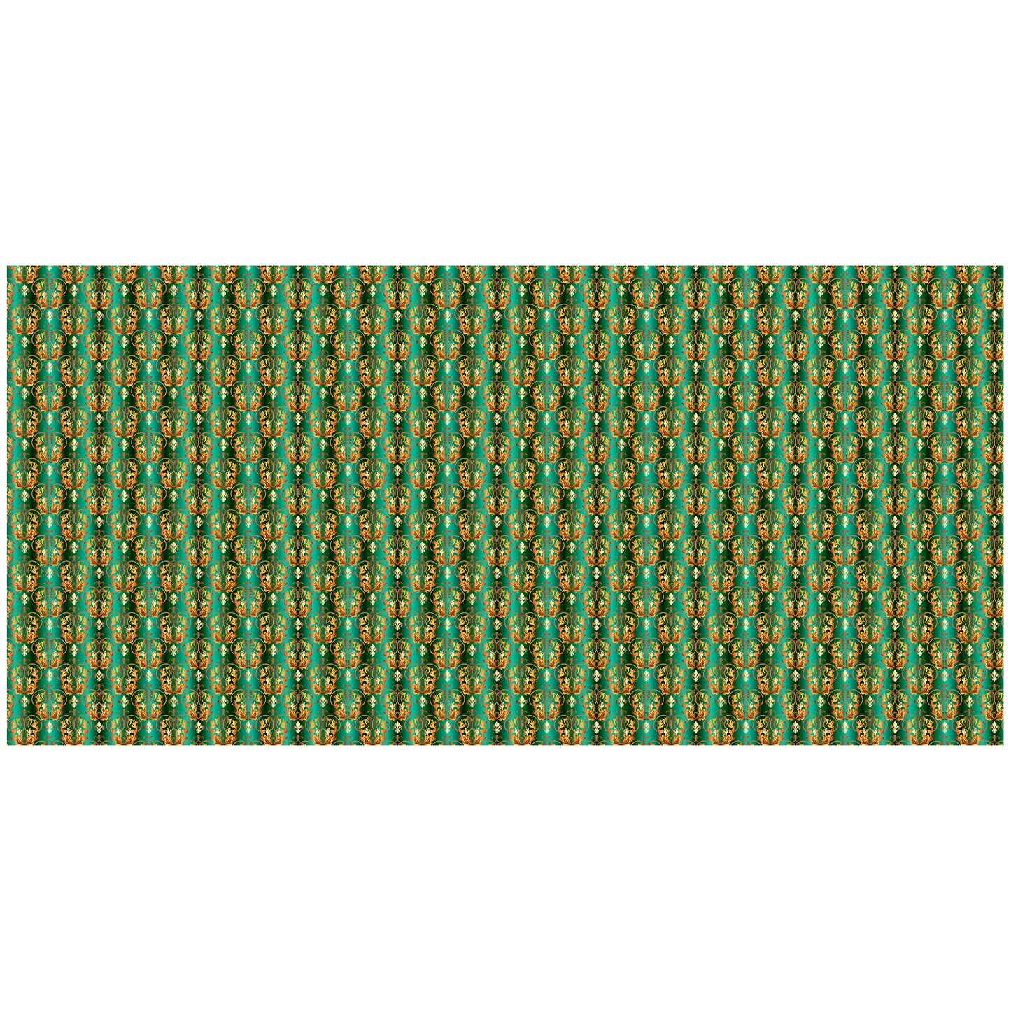 Gold and Green Rope Flower 3m Rectangle Tablecloth
