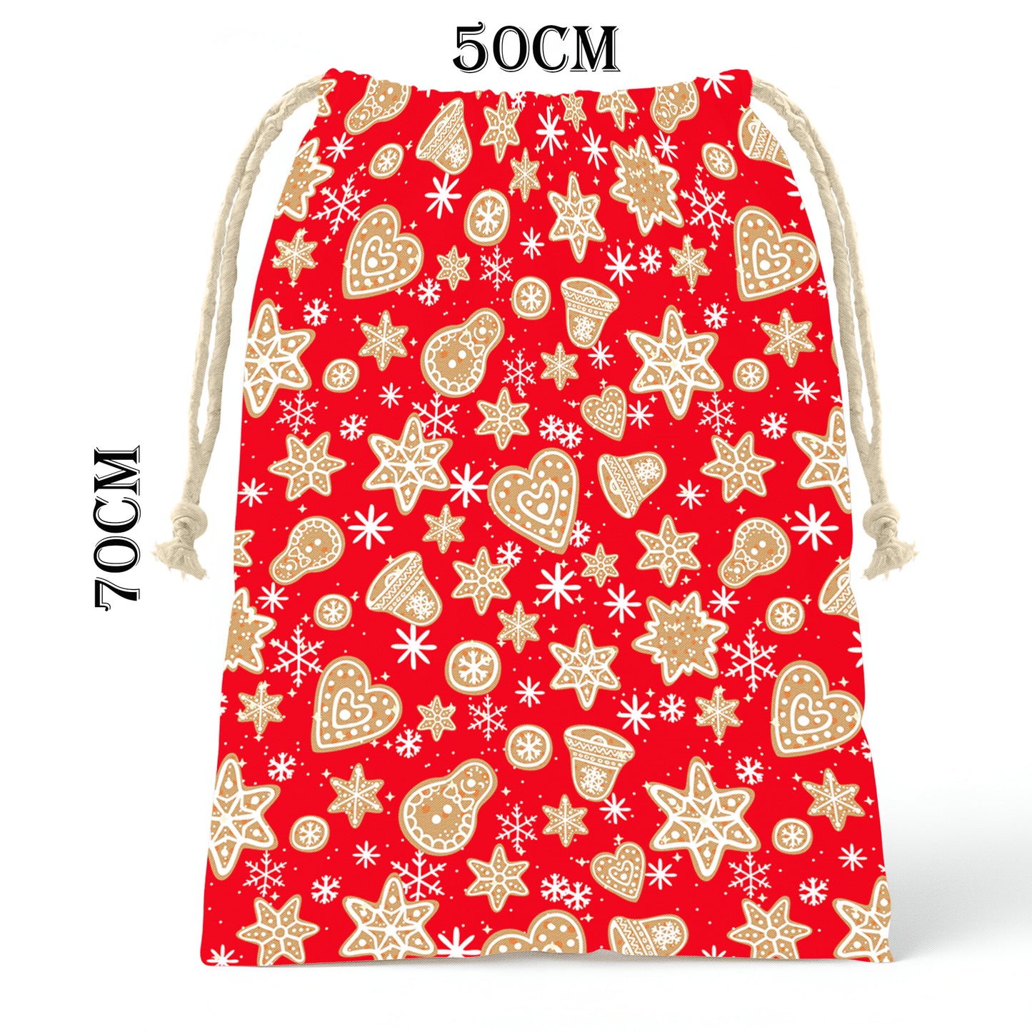 Gold and Red Christmas Gift Sack
