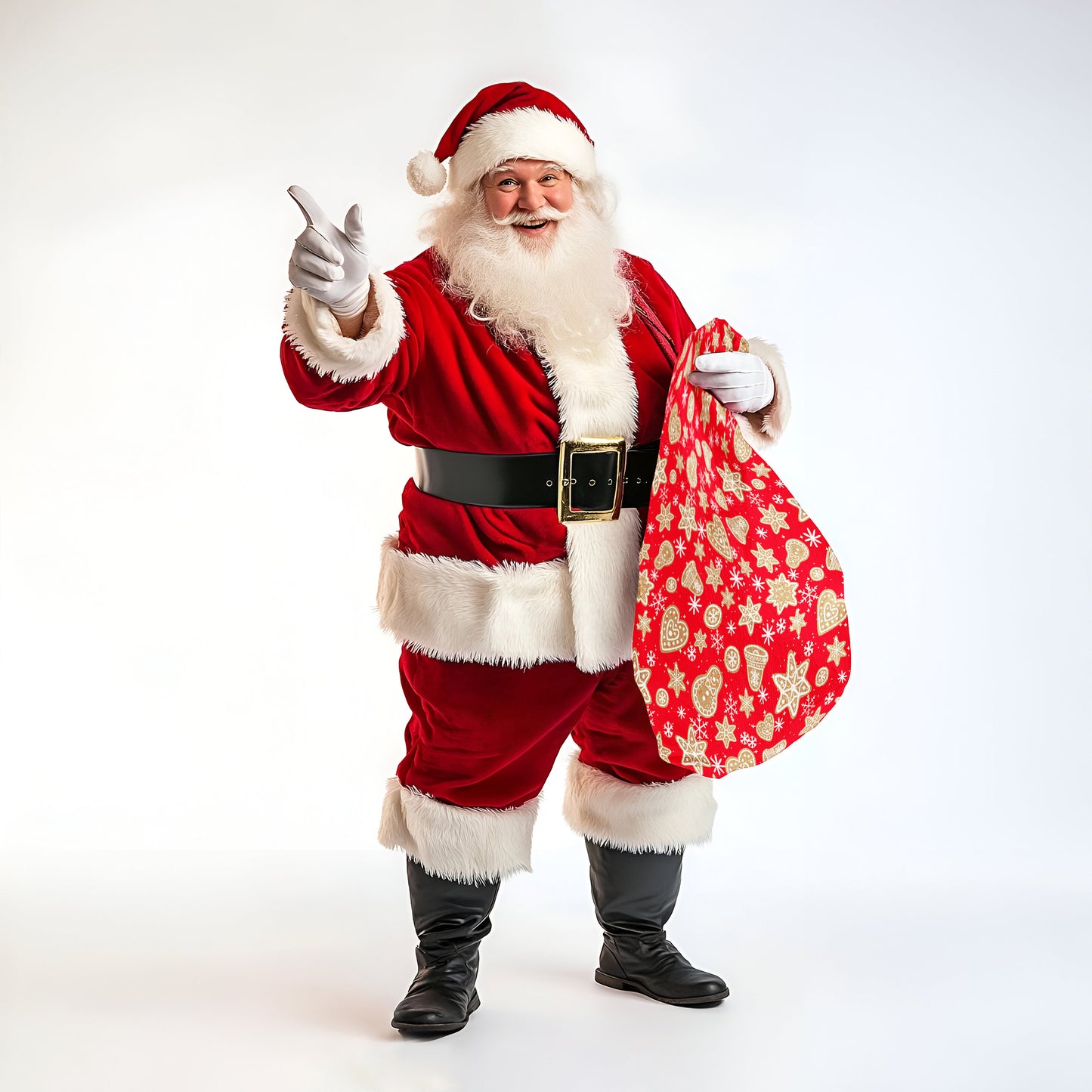 Gold and Red Christmas Gift Sack