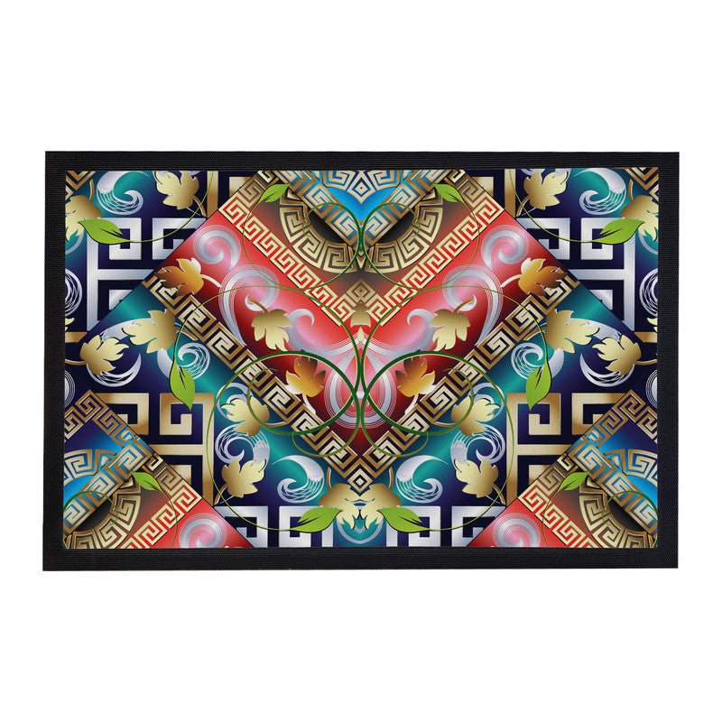 Golden Greek Leave Pattern Door Mat