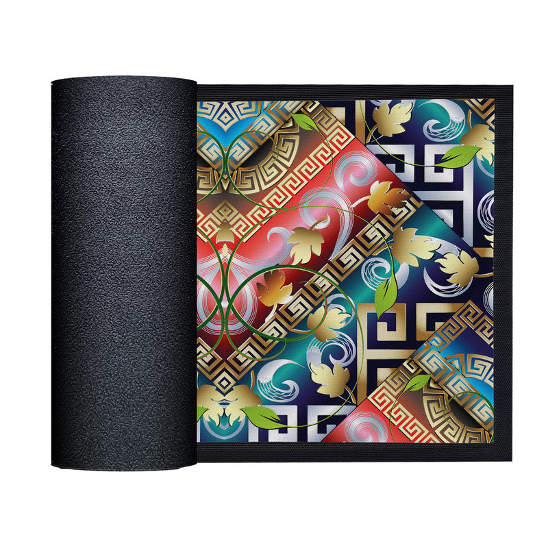 Golden Greek Leave Pattern Door Mat